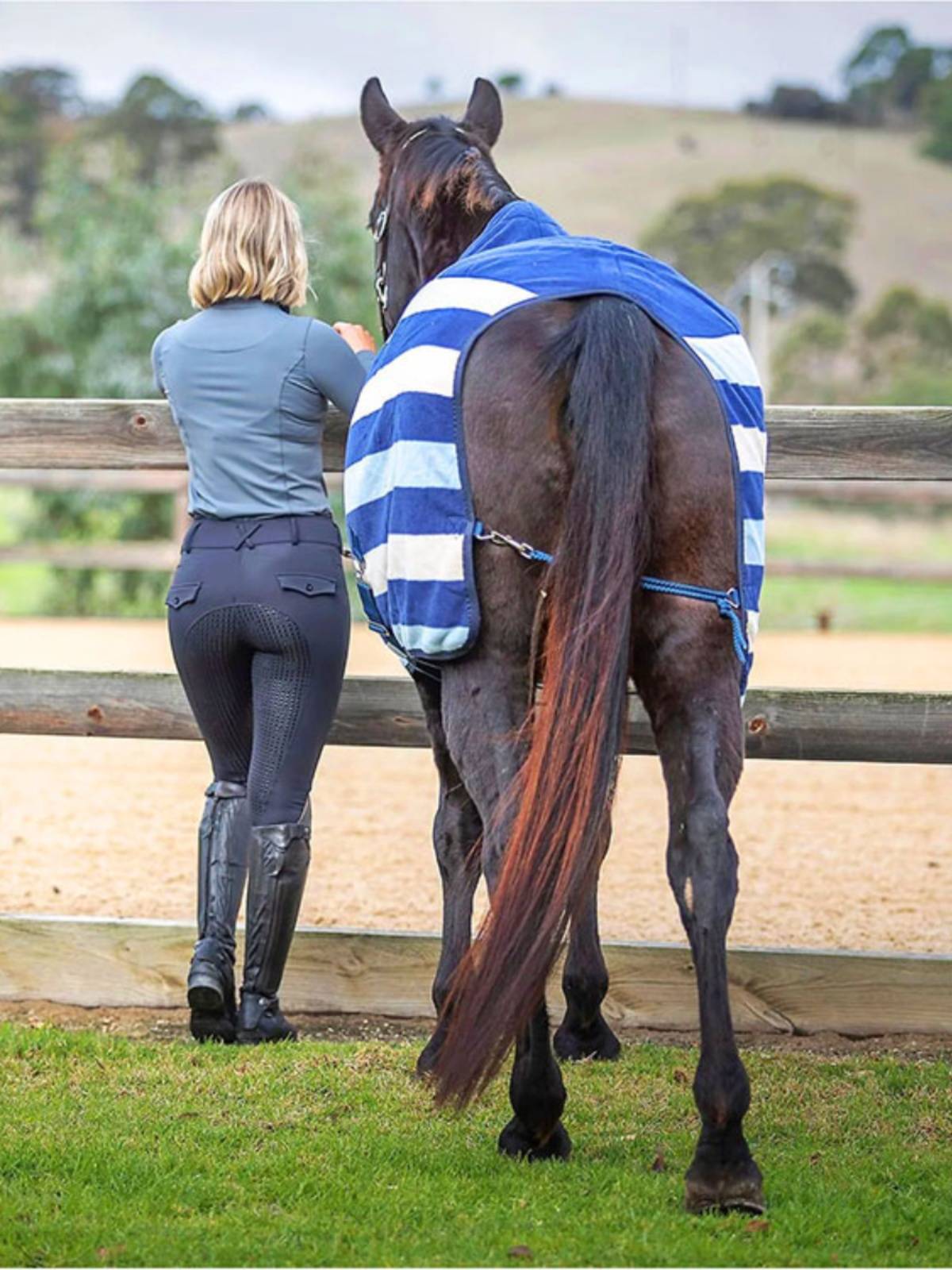 Female silicone non -slip equestrian sports tight trousers Knight Costume ride pants pocket zipper waist pants