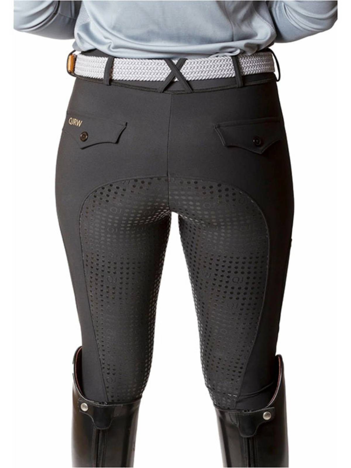 Female silicone non -slip equestrian sports tight trousers Knight Costume ride pants pocket zipper waist pants
