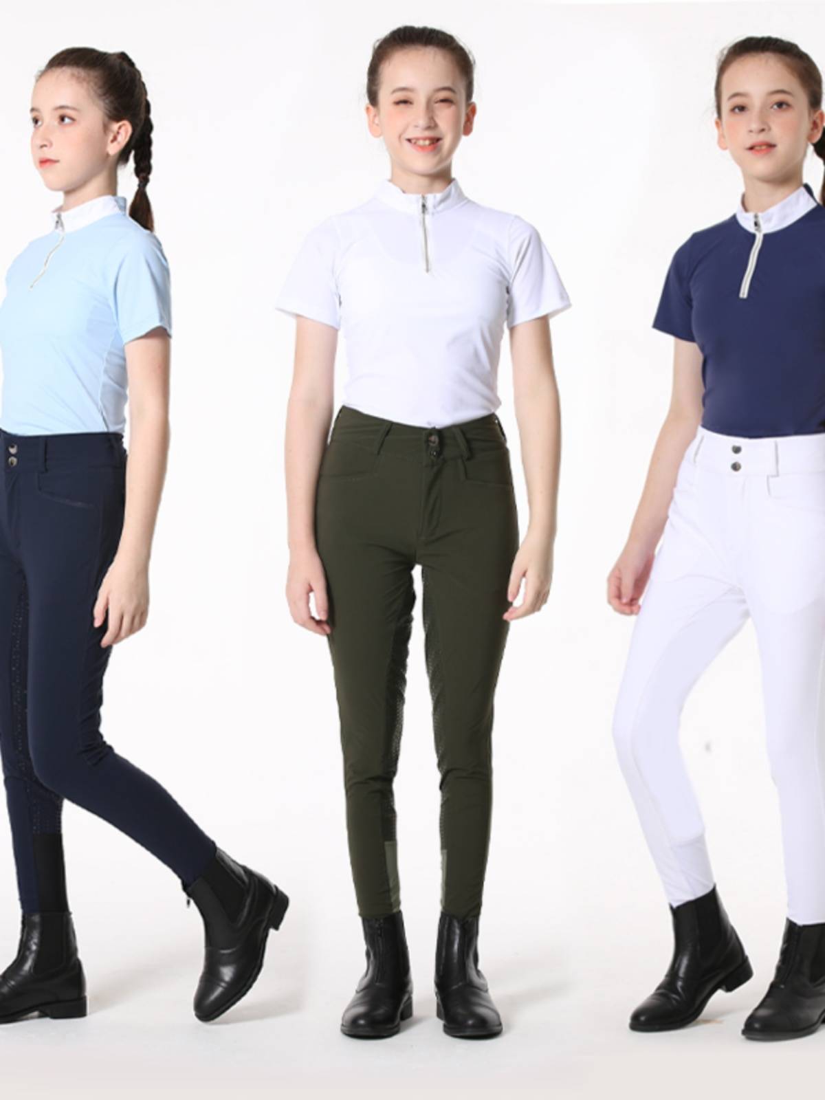 Summer Children's Speed Silicon Gas Riding Pants Equestrian Horse Pants White Race Pants Rider Horse Pants Riding Women