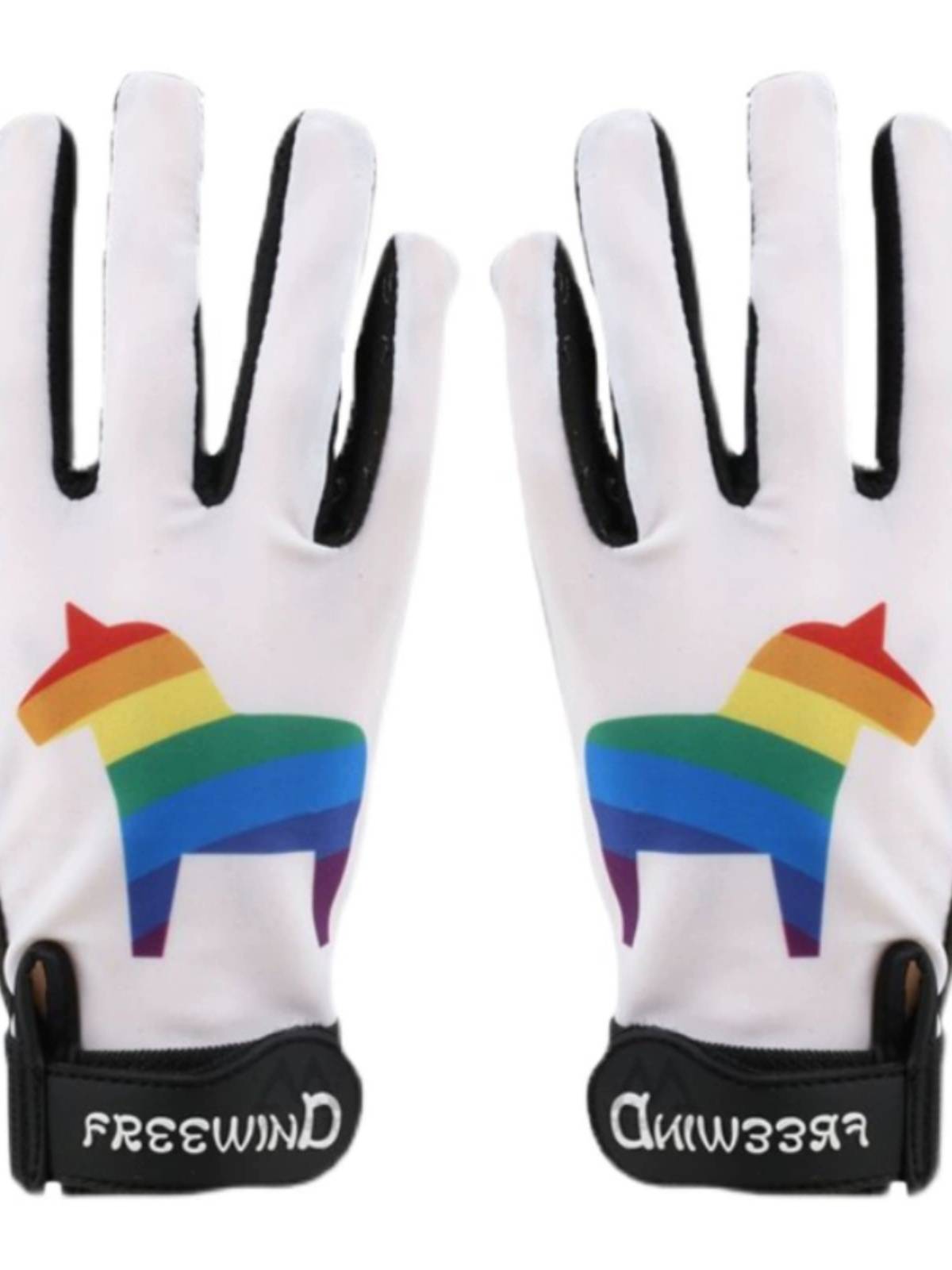 Children's equestrian gloves silicone non -slip and wear -resistant color five -colored cartoon youth riding glove equestrian equipment