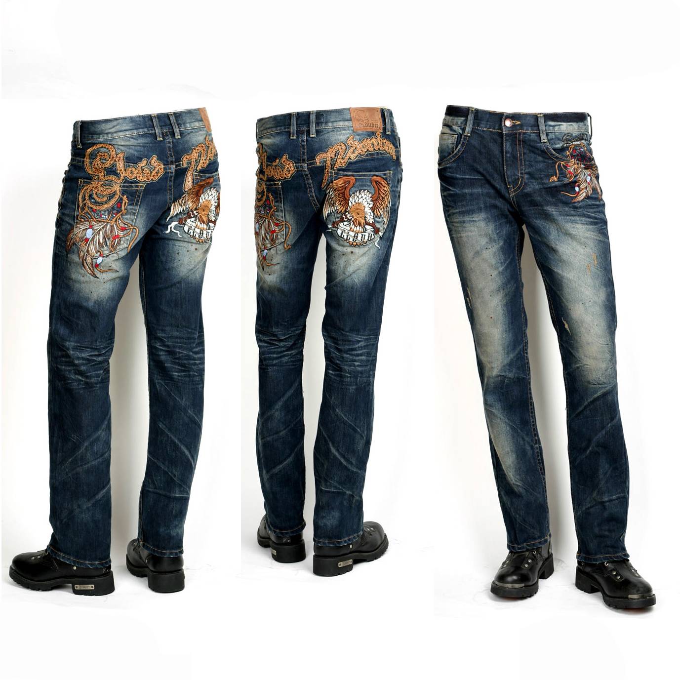 Korean embroidered Harley Indian-carpowdered man with a body of personality-like twilight