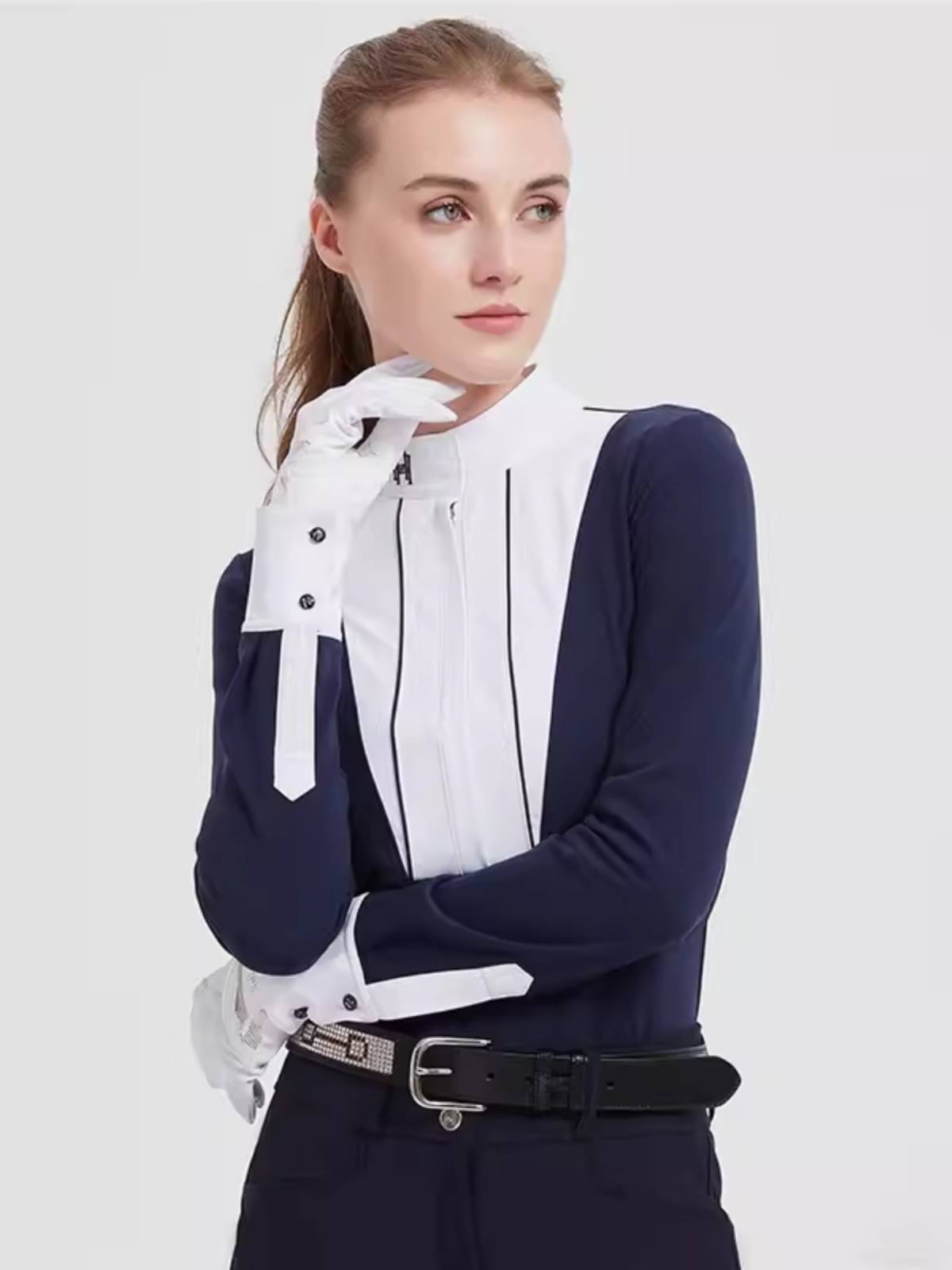 Hello Horse Spring and Summer Children's Adult Riding H equisto T -shirt Long Sleeve Equestrian Jacket Knight Jacket