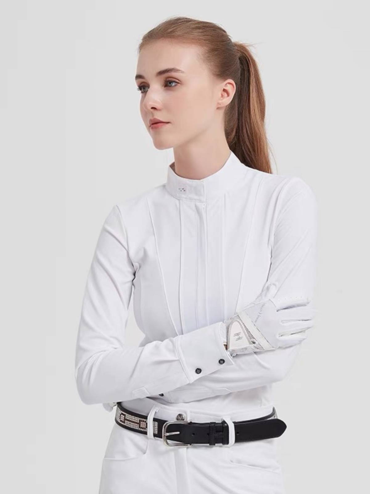 Hello Horse Spring and Summer Children's Adult Riding H equisto T -shirt Long Sleeve Equestrian Jacket Knight Jacket