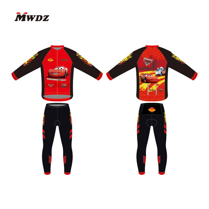 Summer Children's Cycling Services Balanced Car Long Short -sleeved Thin Fast Dry Bad wheels Men and Women's Set Watch Show