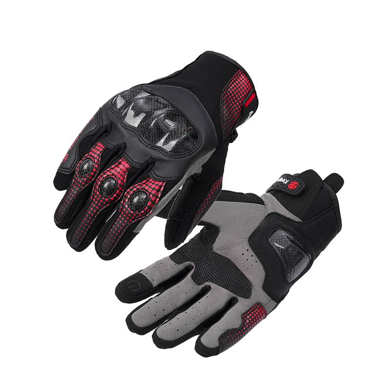 Locomotive ranger motorcycle carbon fiber sheepskin anti -sliding anti -skid -off motorcycle equipment knight protective impact glove