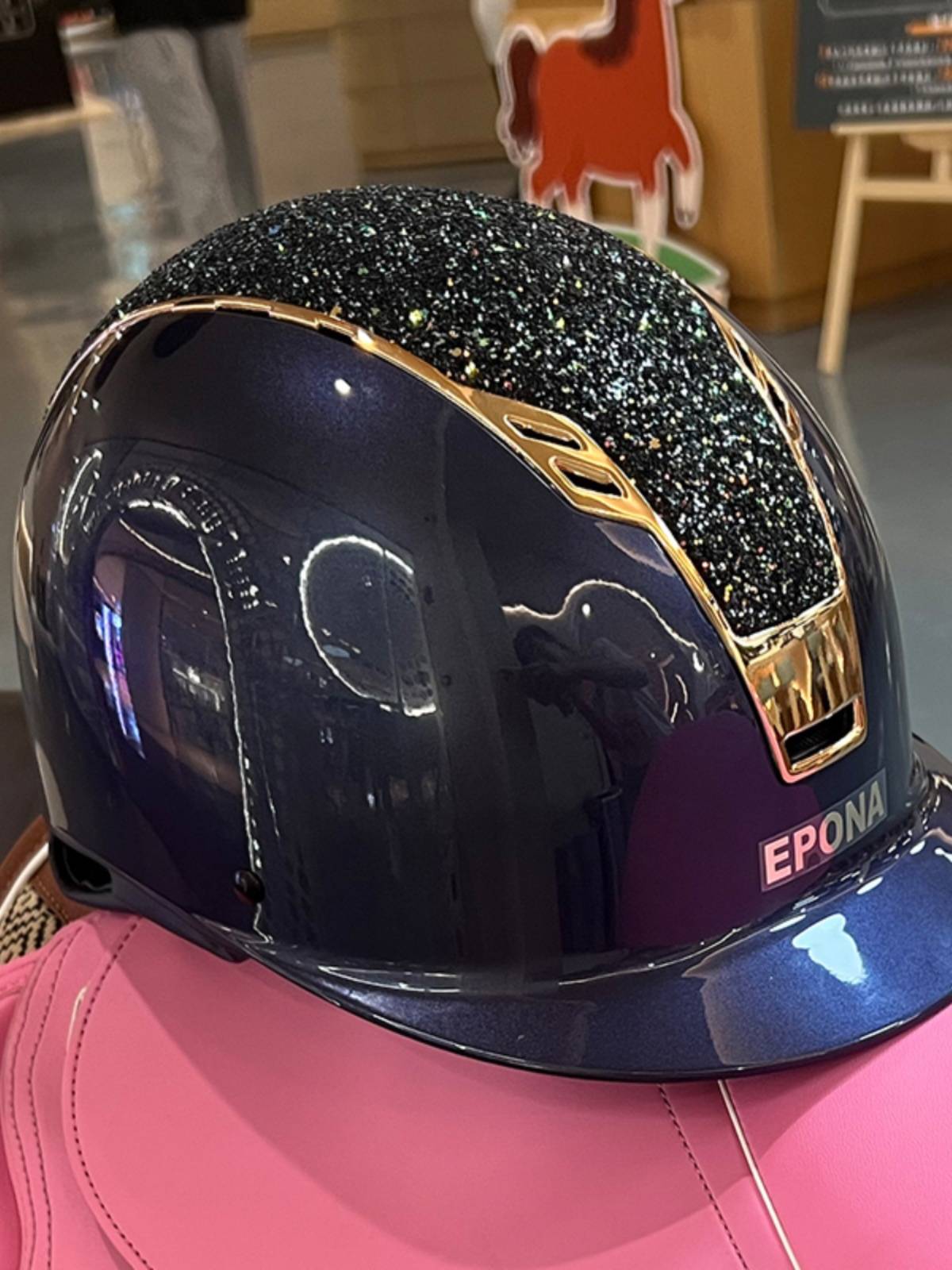 EPONA bright noodle helmet hormone helmet flash film riding hats adult children breathable comfortable and comfortable knight clothing
