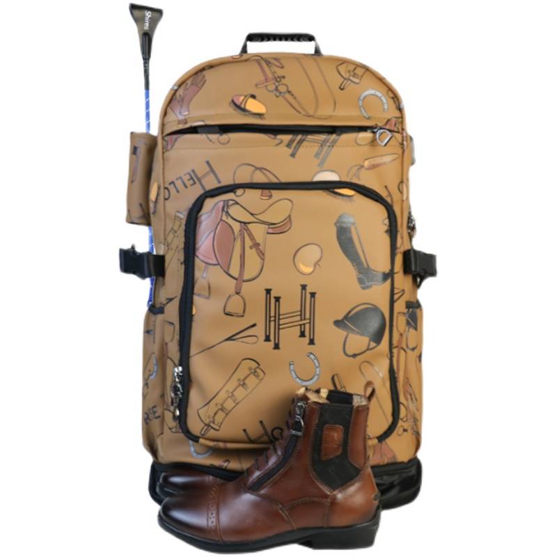 Italian HelloHorse Knight Bag Equestnia Backpack Large -capacity Dirty Wicker Equel Equipment Backpack