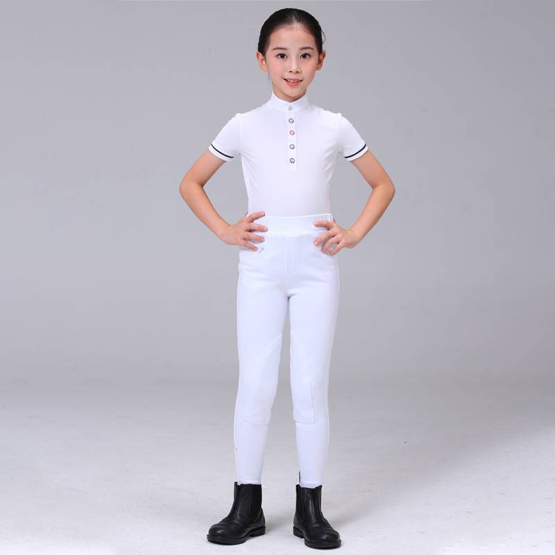 Children's riding pants training white competition equipment Four seasons knight -resistant riding youth equestrian horse pants