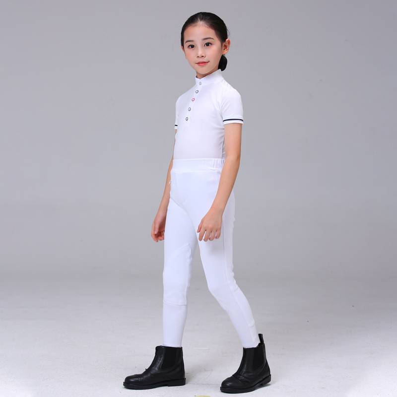 Children's riding pants training white competition equipment Four seasons knight -resistant riding youth equestrian horse pants
