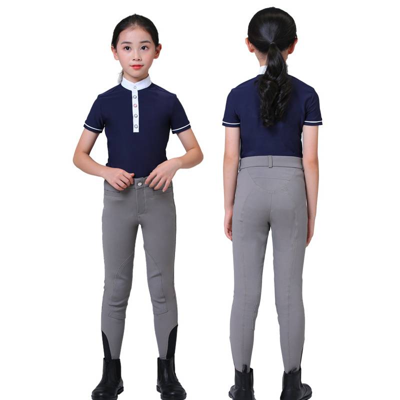 Children's riding pants training white competition equipment Four seasons knight -resistant riding youth equestrian horse pants