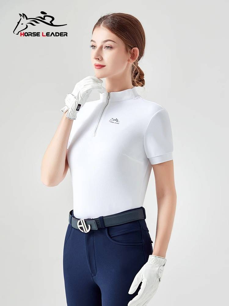 HorseLeader Equestrian short -sleeved T -shirts Summer Equestrian Equipment Thin Fast -drying and breathable Knight Clothing Women