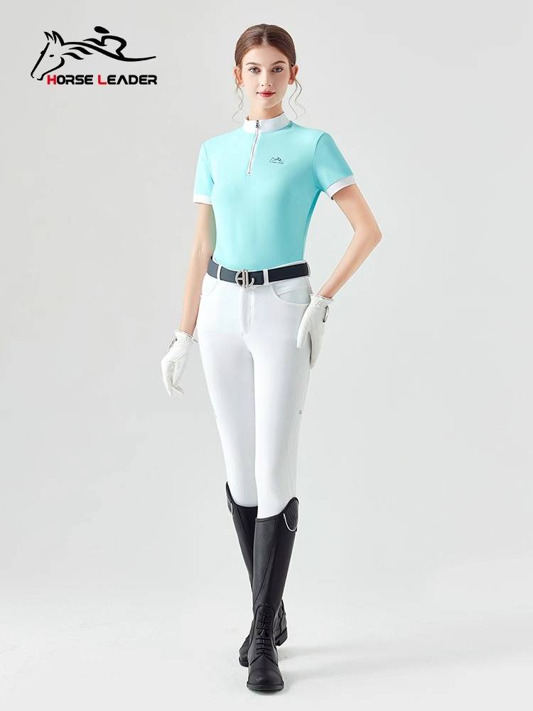 HorseLeader Equestrian short -sleeved T -shirts Summer Equestrian Equipment Thin Fast -drying and breathable Knight Clothing Women