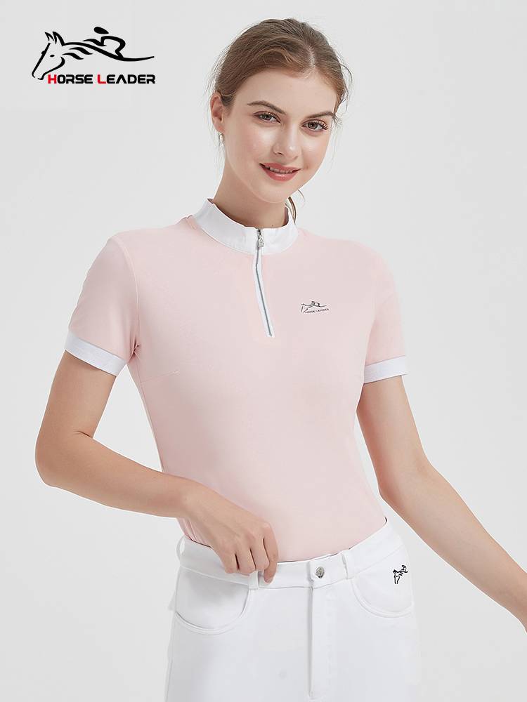 Horseleader summer equestrian short -sleeved T -shirt equestrian equipment thin -dry -dry shirt knight clothing women's model
