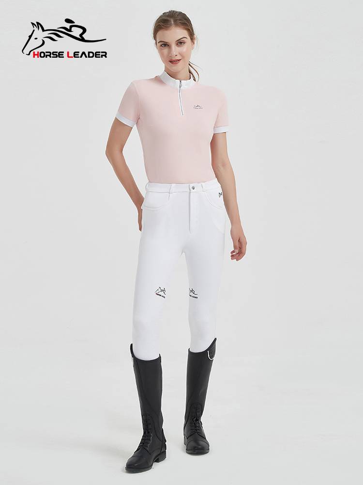 Horseleader summer equestrian short -sleeved T -shirt equestrian equipment thin -dry -dry shirt knight clothing women's model