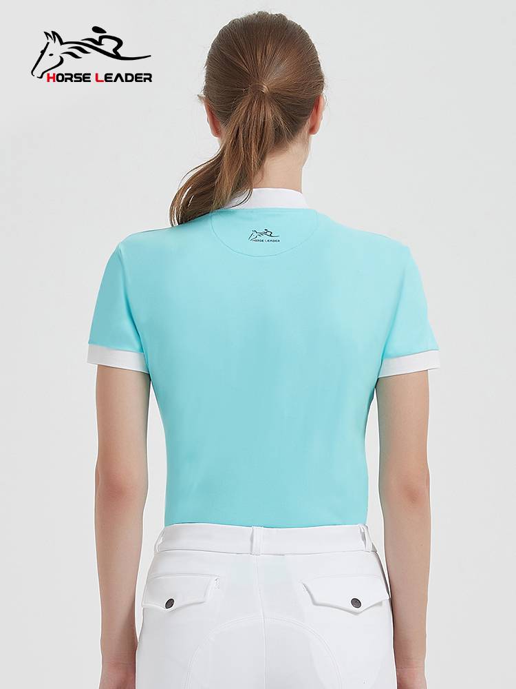 Horseleader summer equestrian short -sleeved T -shirt equestrian equipment thin -dry -dry shirt knight clothing women's model