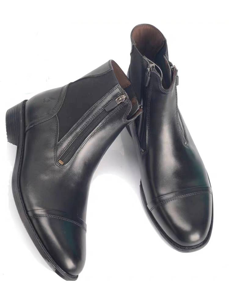 Horse boots, male and female, short-skin, short-chained, blue-chained knights, pairs of classic rubber-floor air-gas boots, horse-riding gear