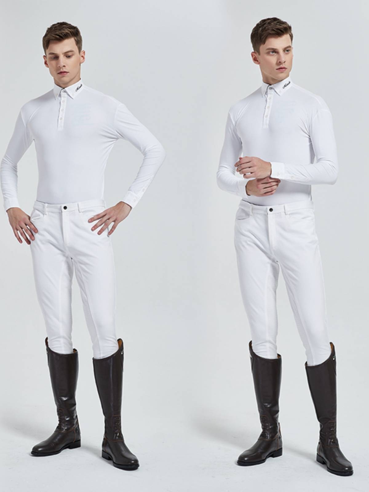 Professional male long -sleeved shirt equestrian equipment summer horse riding speed dry knight suit training horse race clothing