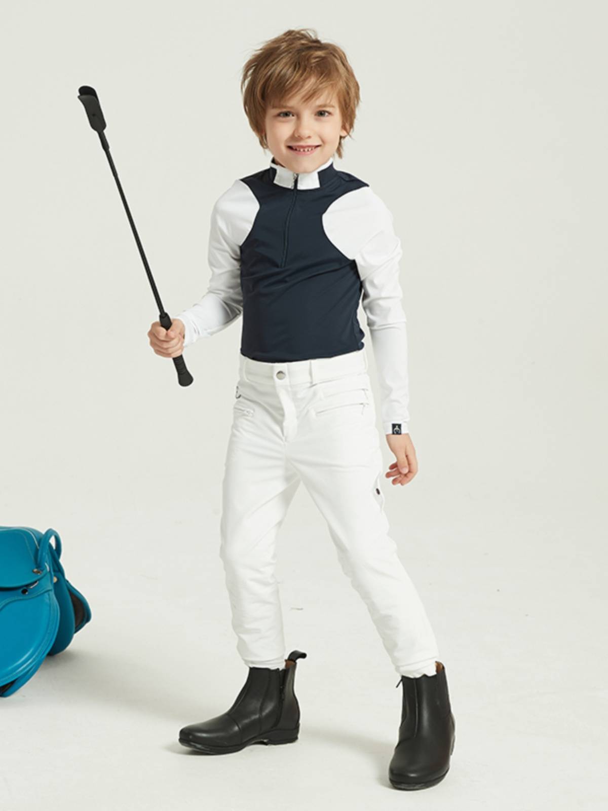 Epona Children's Spring and Autumn Polo Polo Shirt Stitch Cavaliers Equestrian Sports Comfortable and Patient