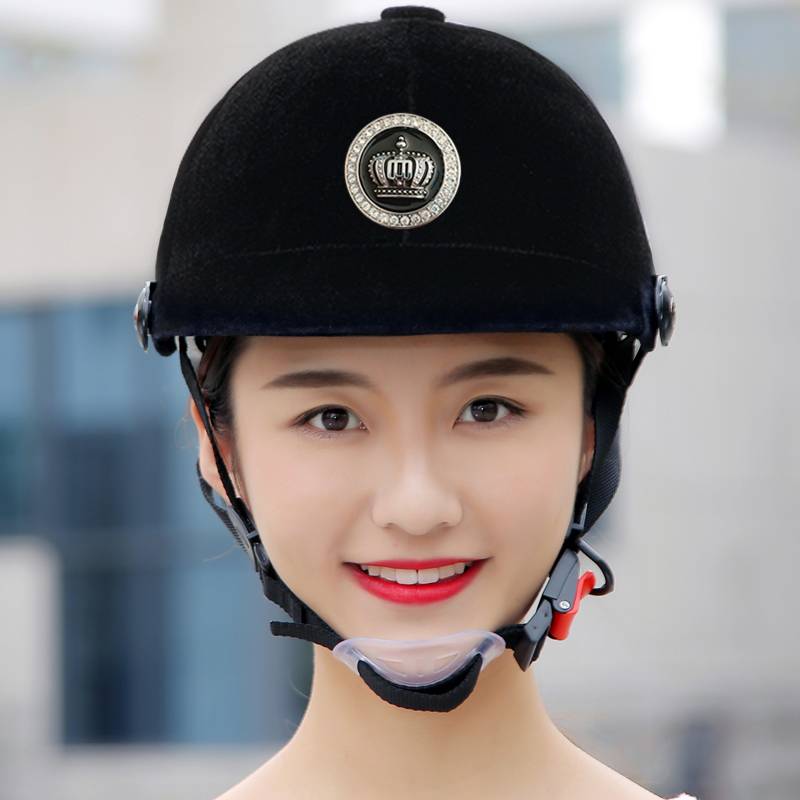 Vented Equestrian helmet Sports Helmet Gold Velvet Helmet Golden Crown Silver Crown Fashion Personal Horse Horse