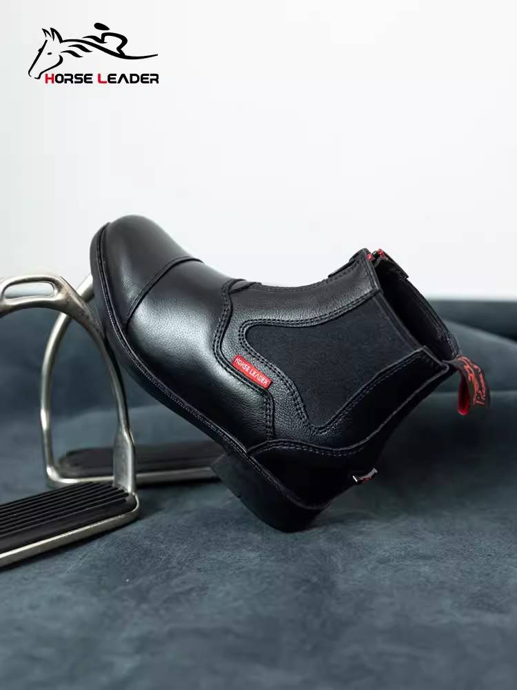 Children's equestrian boots four seasons, wear -resistant and breathable horse cowhide anti -slip boots men's and female rider equipment