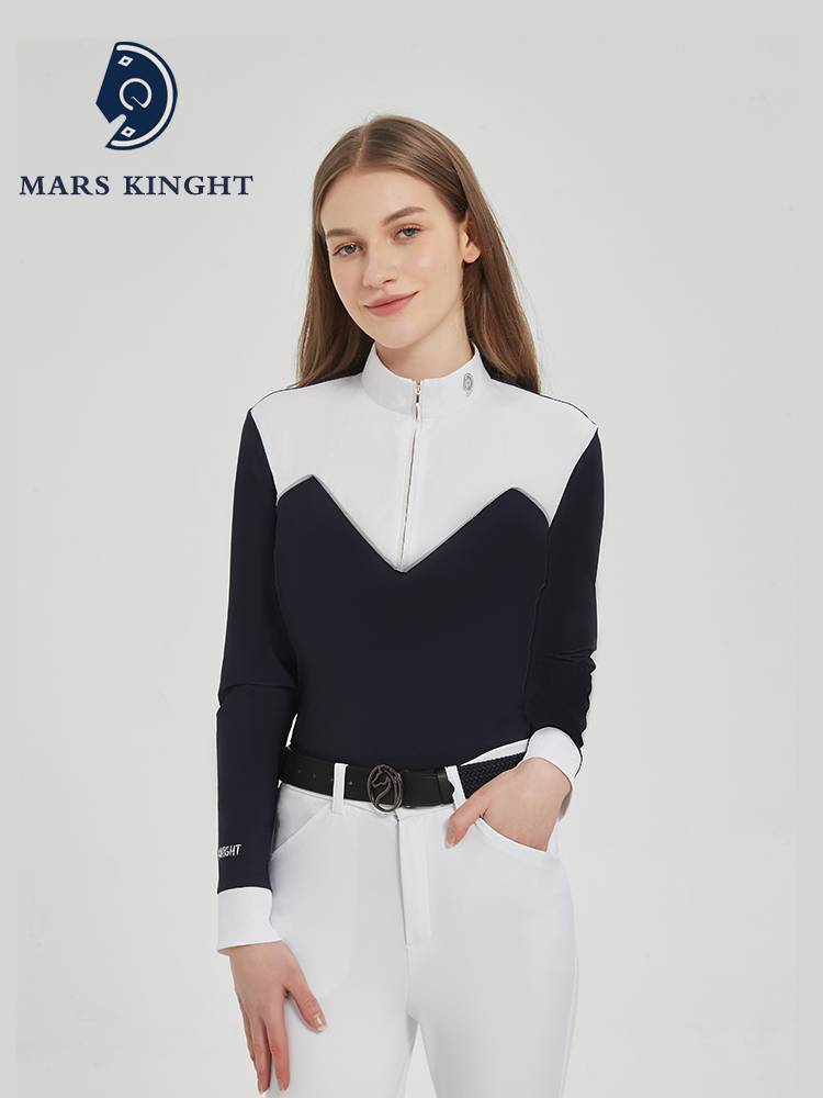 Children's adult equestrian horse riding T -shirt ladies riding long -sleeved equestrian clothing competition top equipment