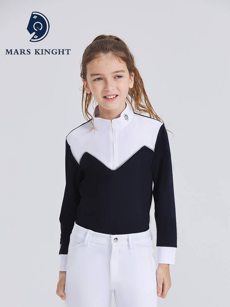 Children's adult equestrian horse riding T -shirt ladies riding long -sleeved equestrian clothing competition top equipment