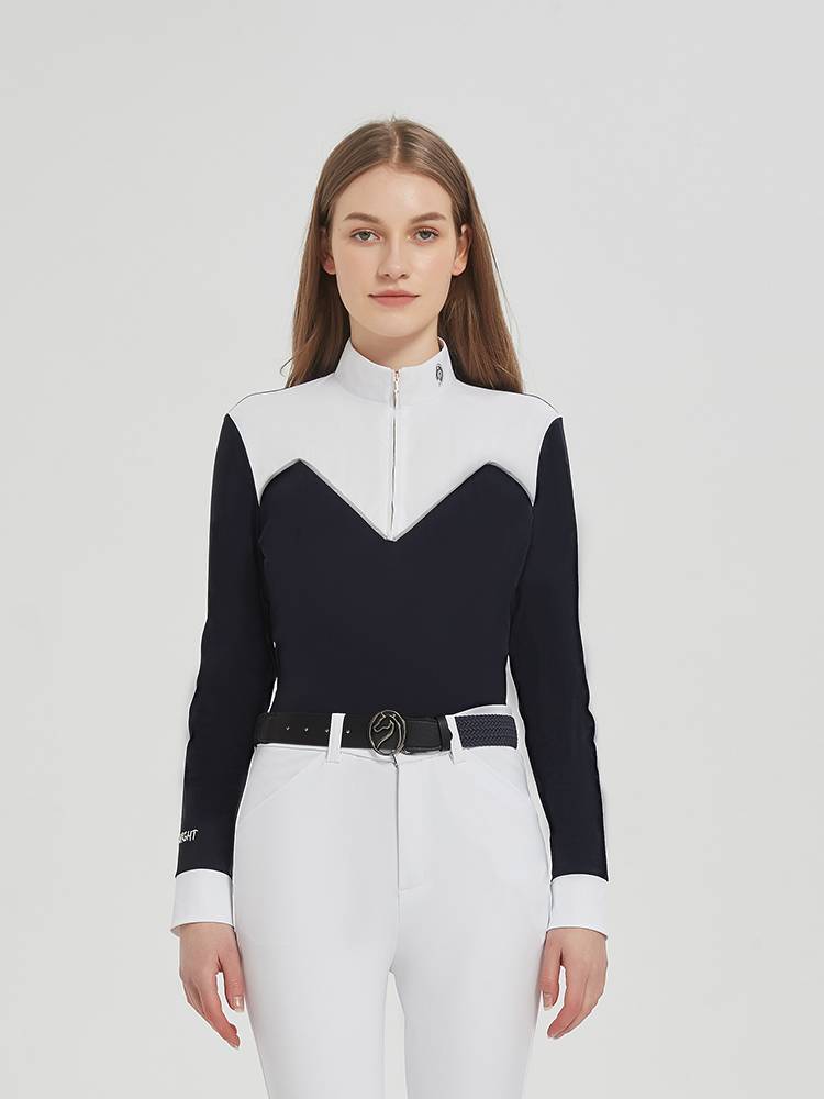 Children's adult equestrian horse riding T -shirt ladies riding long -sleeved equestrian clothing competition top equipment