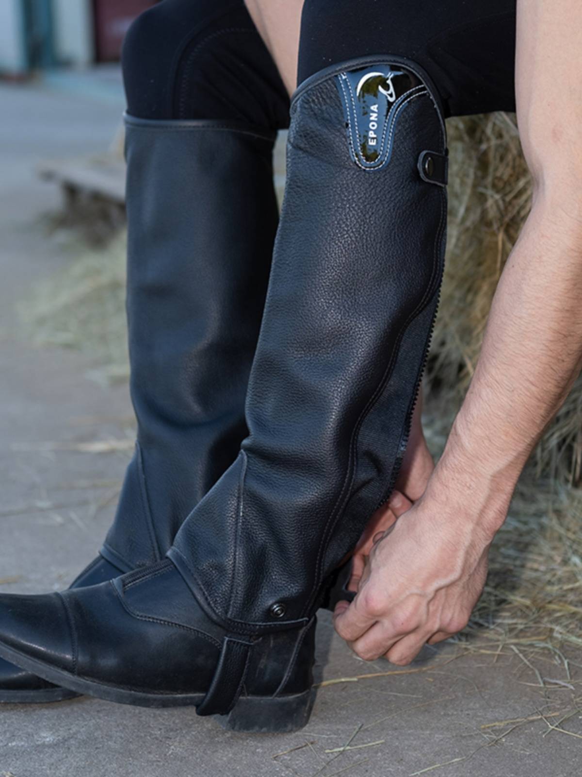 EPONA Equestrian Legs Protective Adult Children Type Cowhide Legs Precare Equestrian Equestrian Cavaliers Equipment