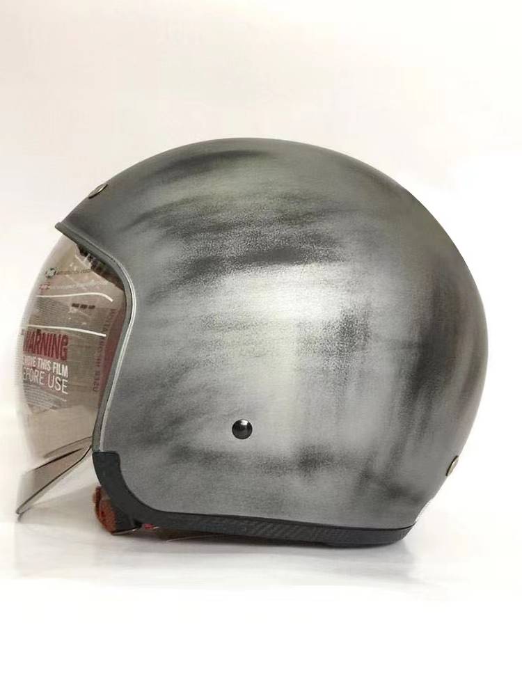 ROYAL M139 retro 3/4 helmet built -in large facial mirror can retractable with a small hat, commute Jiang Ge