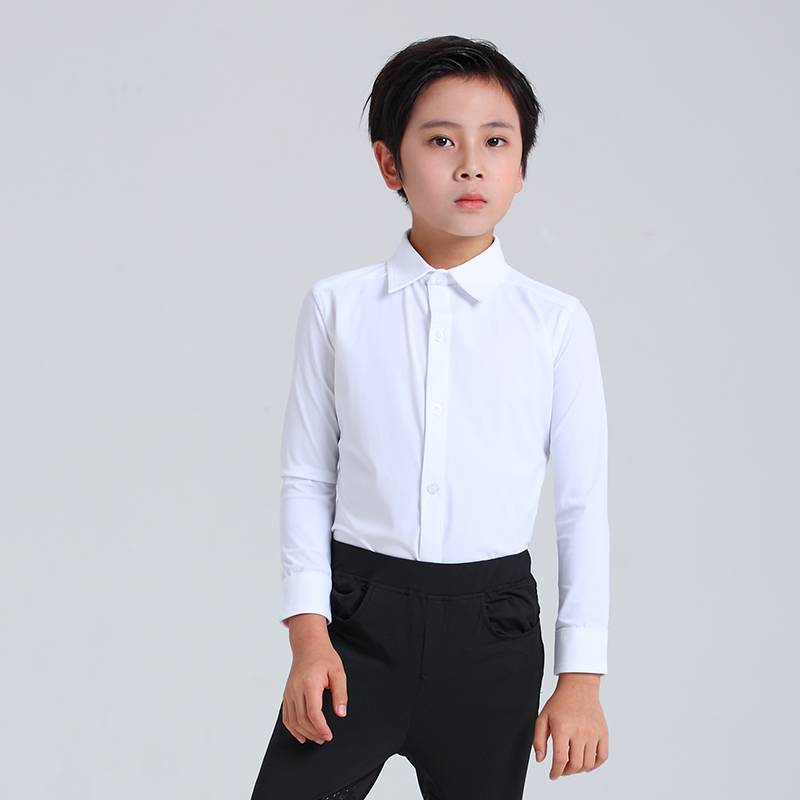 Children's equestrian elastic speed dry long -sleeved shirt Knight equipment training competition
