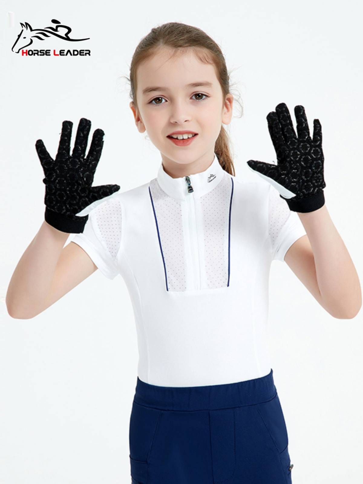 Children's Equestrian T -shirt Short -sleeved Summer Girls Outdoor Equestrian Equestnically Equel Equisia Equipment Race Shirt