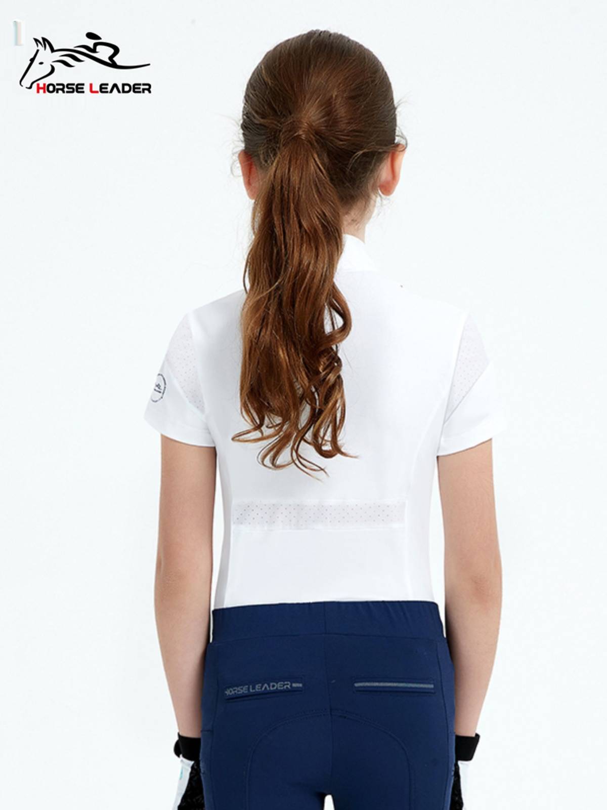 Children's Equestrian T -shirt Short -sleeved Summer Girls Outdoor Equestrian Equestnically Equel Equisia Equipment Race Shirt