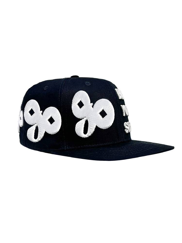 KONOOT "Make your own" baseball cap American street black micro -curved three -dimensional embroidered men and women couples along the hat