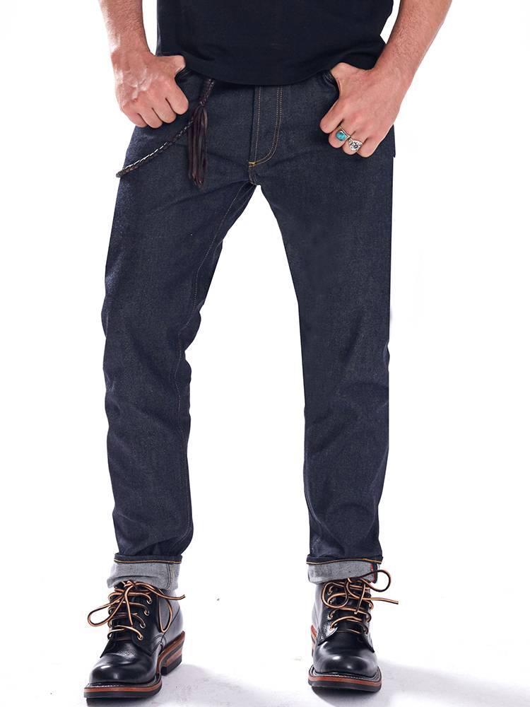Uglybros Ugly Brother Motorcycle Riding denim jeans, original cattle tannin red -ears car racing pants loose anti -fall
