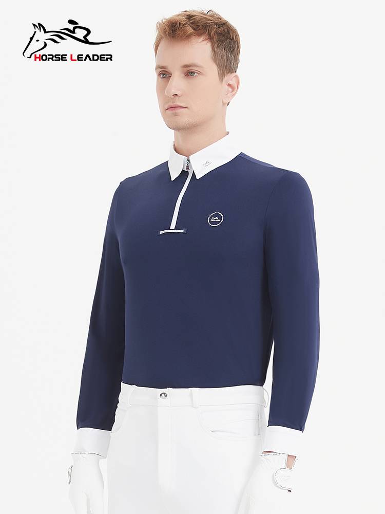 HorseLeader Equestrian T -shirt adult men's riding equipment Equipped with spring and summer four seasons high -sleeved shirt