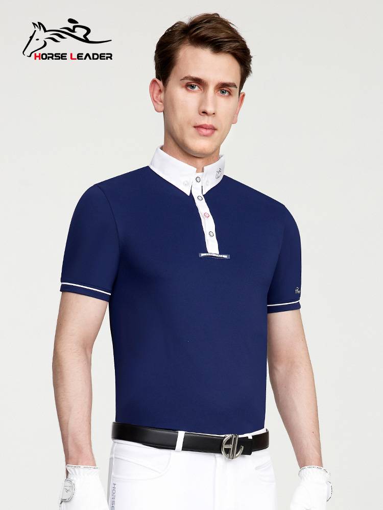 Summer Equestrian Equestrian Equestrian Short -sleeved T -shirt Male Knight Model Warkens Equestnically Equestnically Equestnically