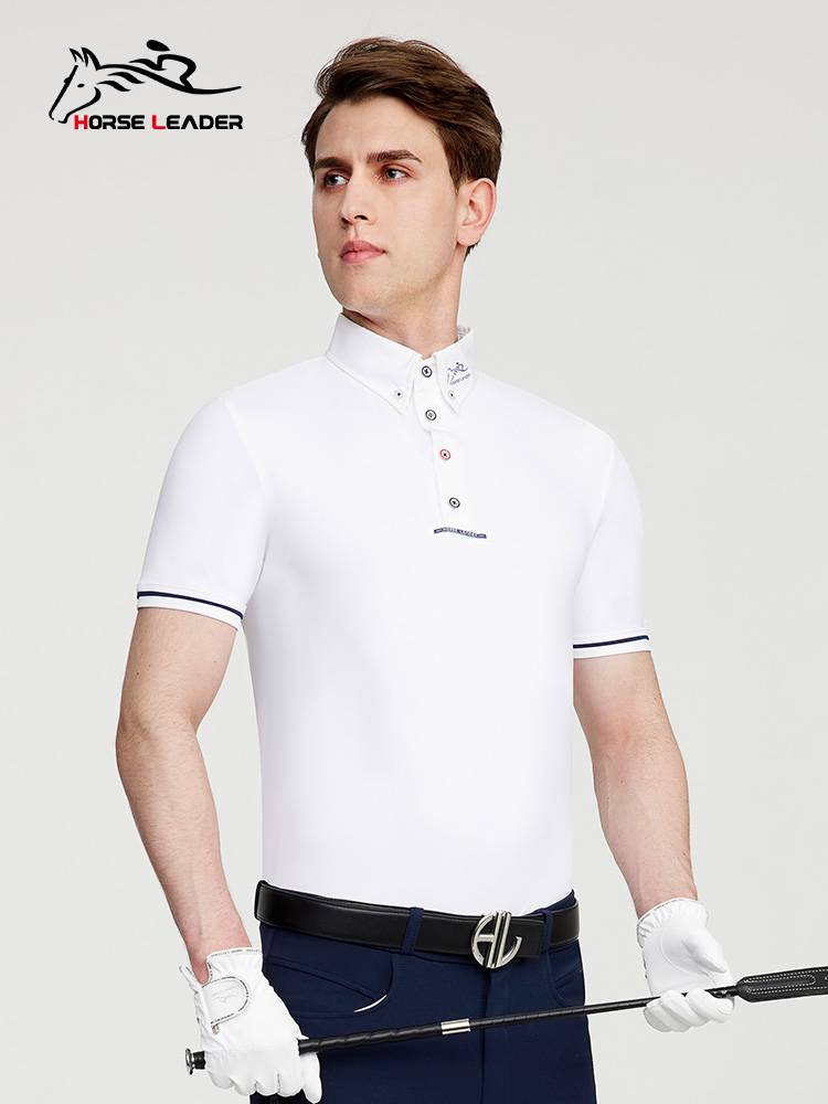 Summer Equestrian Equestrian Equestrian Short -sleeved T -shirt Male Knight Model Warkens Equestnically Equestnically Equestnically