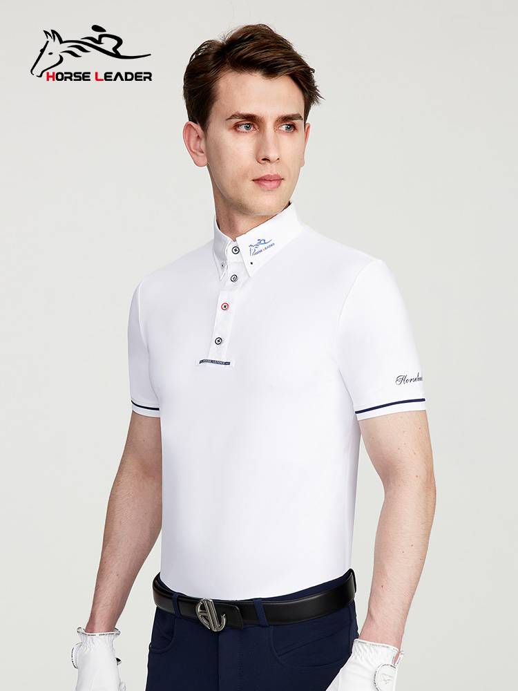 Summer Equestrian Equestrian Equestrian Short -sleeved T -shirt Male Knight Model Warkens Equestnically Equestnically Equestnically