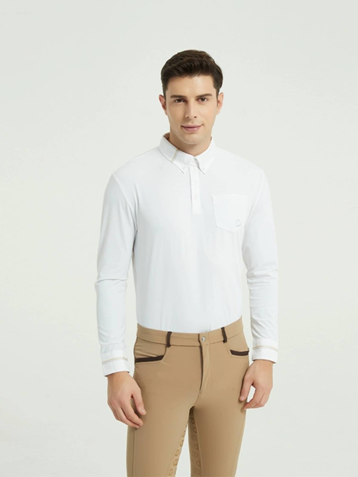 Dextley Equestrian clothing men's long -sleeved Polo shirt professional knight clothing POLO shirt autumn equestrian shirt