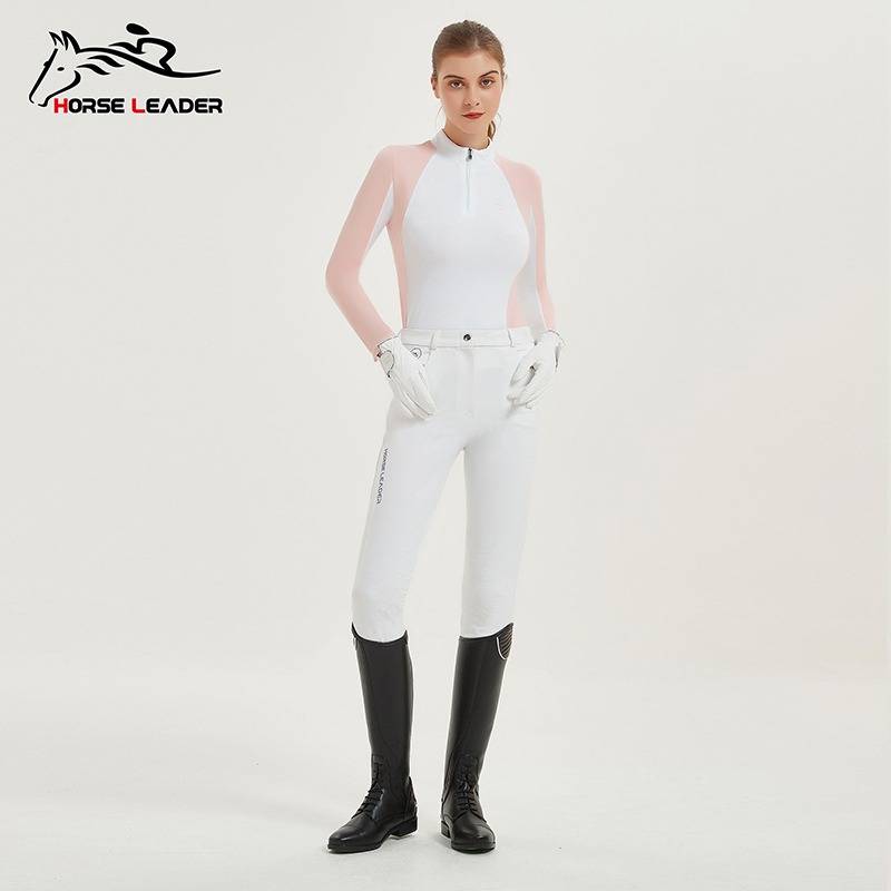 HorseLeader Equestrian Equestrian T -shirt T -shirt Spring and summer breathable ladies riding long -sleeved equestrian clothing shirt
