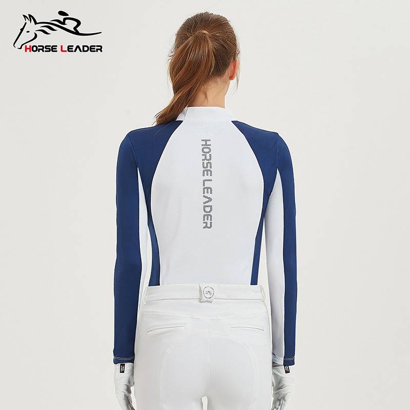 HorseLeader Equestrian Equestrian T -shirt T -shirt Spring and summer breathable ladies riding long -sleeved equestrian clothing shirt