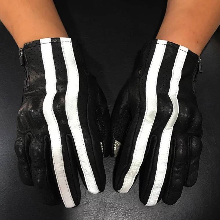 Original single Japanese K prisoner leather motorcycle ride glove Harley retro motorcycle knight gloves off -road race