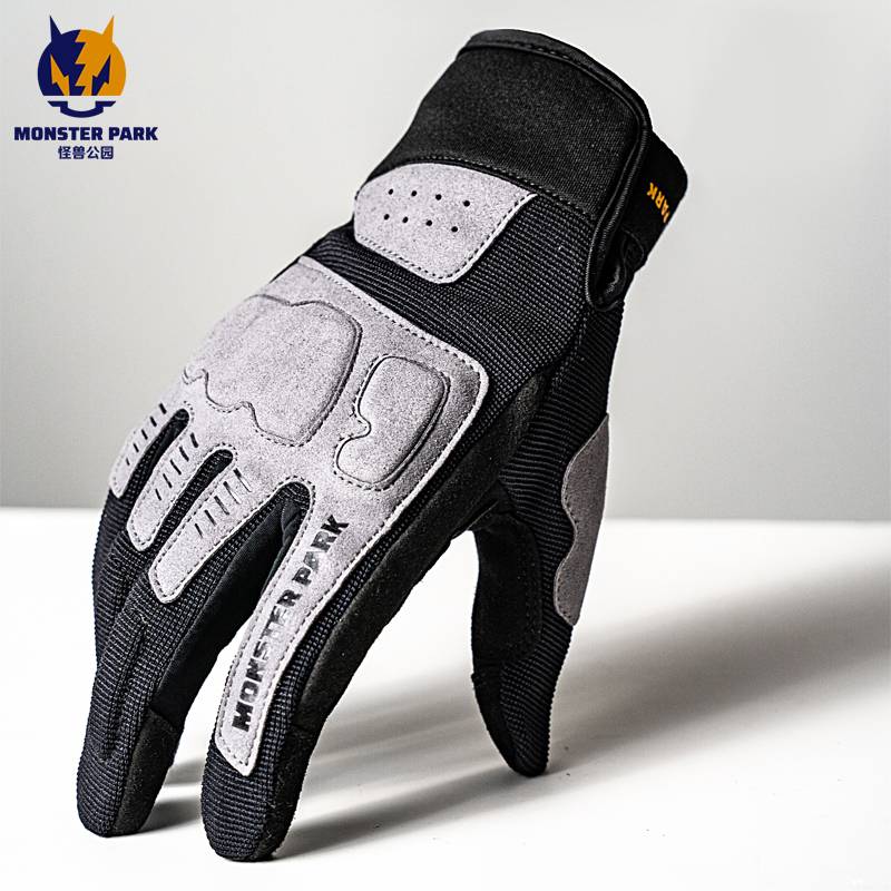 Monster Park Motorcycle Gloves Touch Screen Breath Men and Women Cavaliers Locomotive Falling Ride Gloves Four Seasons