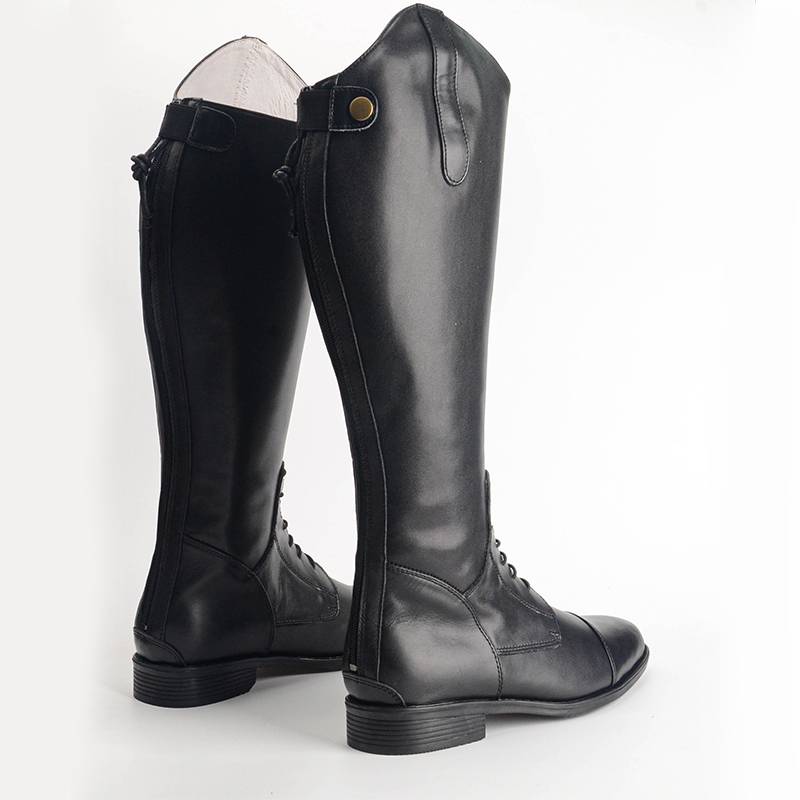 Men's boots head layer cowhide equestrian training equipment boots leather boots ride training obstacle high horse boots
