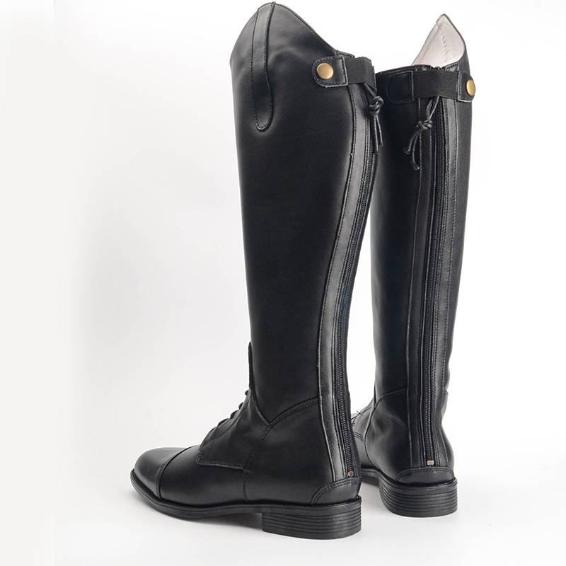 Men's boots head layer cowhide equestrian training equipment boots leather boots ride training obstacle high horse boots