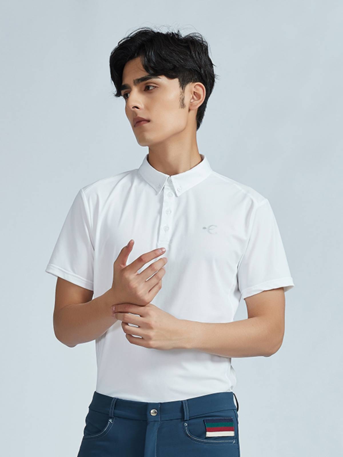 Epona classic equestrian short -sleeved T -shirt white casual sports top