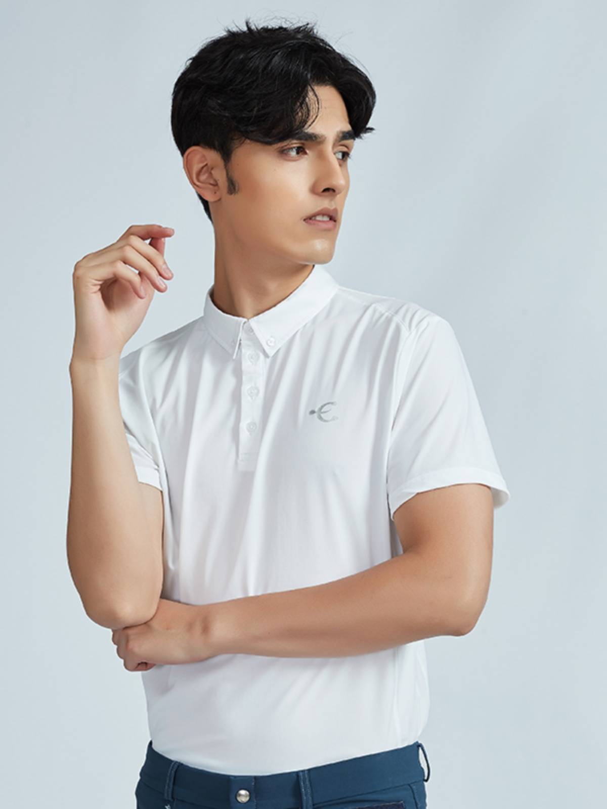 Epona classic equestrian short -sleeved T -shirt white casual sports top