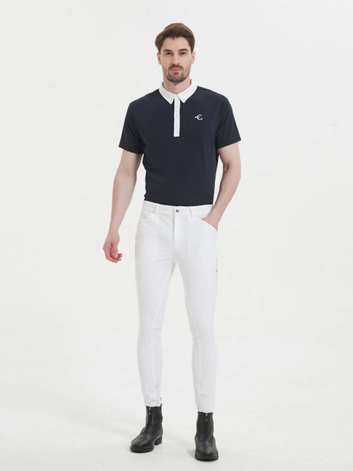 Epona classic equestrian short -sleeved T -shirt white casual sports top