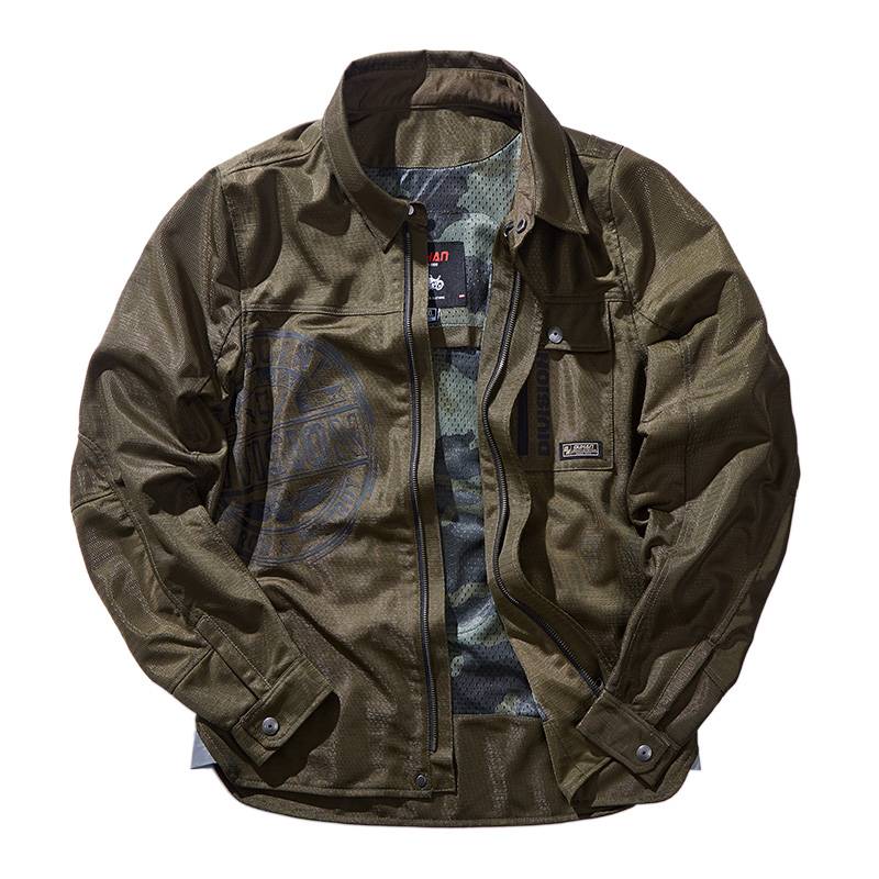 Duhan motorcycle retro locomotive riding service summer ventilation, ventilation, casual lining, anti -fall resistance knight service man