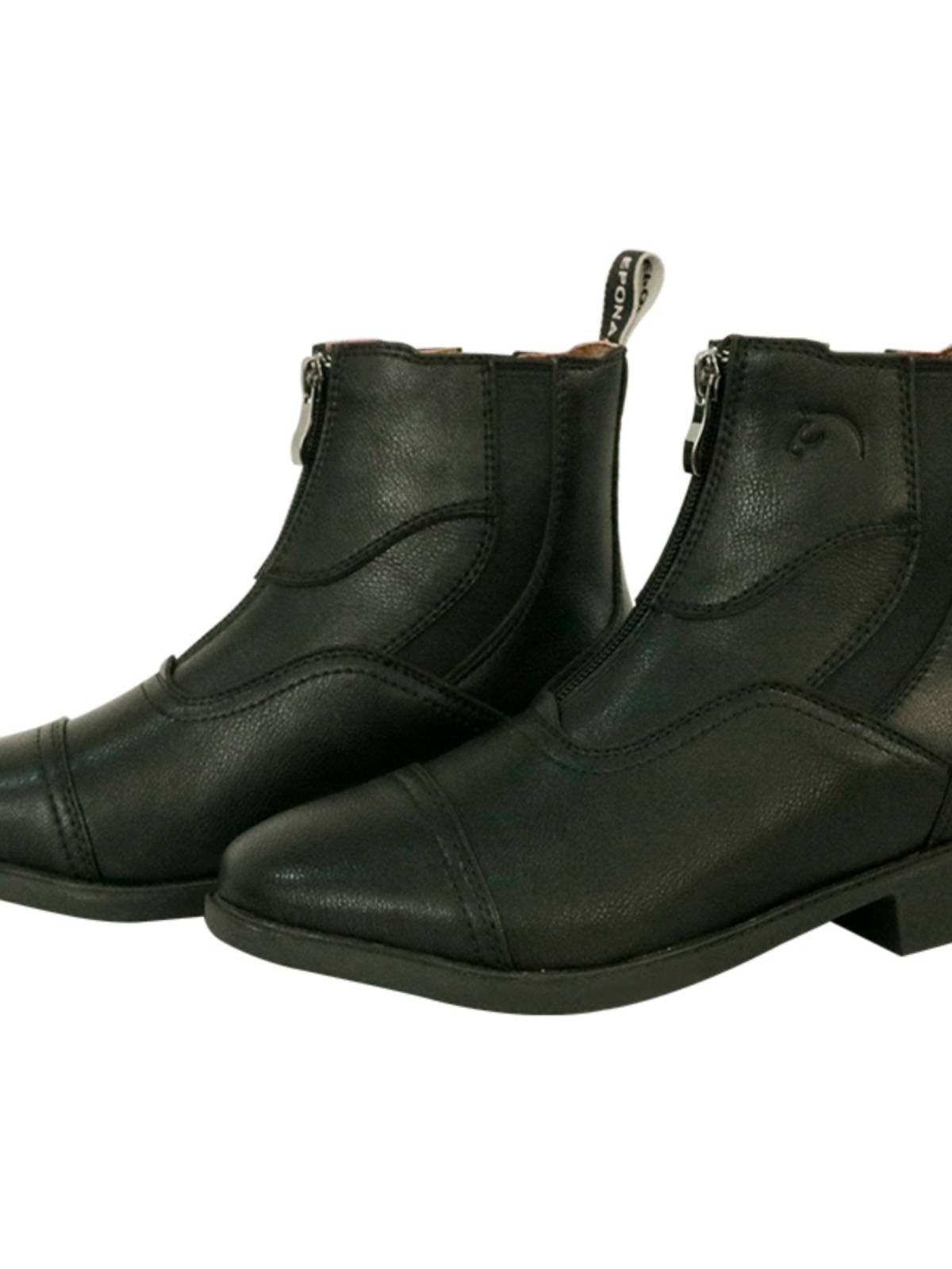 Epona adult equestrian short boots front zipper leather horse boots comfortable, breathable anti -slip knight equipment equestrian sports